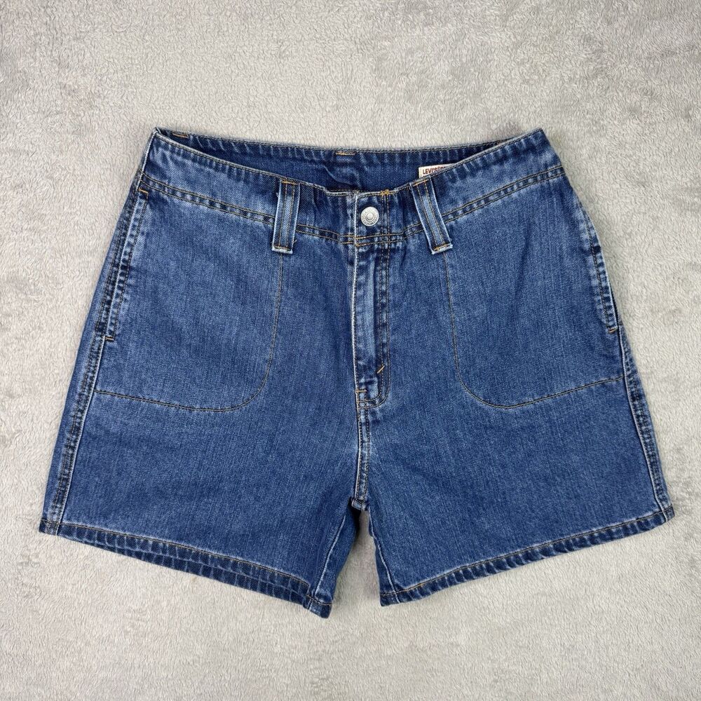 Vintage Levi’s Red Tab Woman’s Denim Jeans Snap Back Pocket Shorts Size 6x5